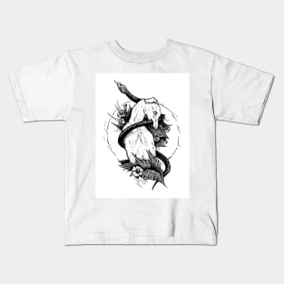 St. Guinefort , punk snake greyhound tattoo pen and ink Kids T-Shirt